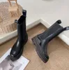 Kadın Botları Chelsea Botega Storm Lastikler Tıknaz Yüksek Önyükleme Gerçek Deri Martin Ayakkabı Kristal Martin Tasarımcı Platformu