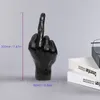 Decorative Objects Figurines Personalized Middle Finger Statue Ornament Home Desk Decoration Accessories Desktop Gesture Figurine Living Room Decor 220914