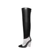 Boots New Autumn and Winter Black Ladies Over the Knee Boots Wedge Heels High Heeled Fashion Transparent Bottom Women's Shoes 220913