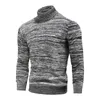 Mens Sweaters Inverno Mens Turtleneck Sweaters Algodão Slim Malha Pulôveres Homens Cor Sólida Casual Sweaters Masculino Outono Malhas 220914