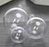 كرات زخارف واضحة حول عيد الميلاد DIY فقاعات شفافة الكرة البلاستيكية زخارف الكرة القابلة للملء ديكور شجرة الزفاف