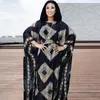 Ethnic Clothing Geometry Print Latest 2022 African Maxi Dresses For Women Round Collar Batwing Sleeve Holiday Party Dress Loose Ladies Gowns