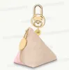 Designer Small Wallet Keychain Metal Leather Change bolsa bolsa bolso de bolso com chaveiro para mulheres pingentes de decoração de bolsas de moda