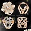 Pins Broschen Retro Hohle Eule Rohr Seidenschal Schnalle Clips Kristall Schal Brosche Pin Hochzeitskleid Perlen Broschen Damen Geschenke Jewe Dhiqt