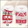 Christmas Decorations New Christmas Knit Wine Bottle Ers Snowflake Tree Bottles Er With Bowknot Beer Year Xmas Home Decoration Drop D Dh8Sj