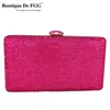 Bolsas de noite boutique de fgg fuchsia feminino embreagem de cristal para casamentos de casamento bolsas de festas de festas de diamante 22091359355541