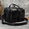 Briefcases Men's Genuine Leather Shoulder Bag Messenger Travel Laptop Men Male Document Business Briefcase