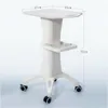 Home Beauty Instrict Trolley Handcart Beauty Furniture Cart Material White Color Silence Wheels with Brake