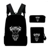 Rugzak Ghostemane Merch Cosplay Set 3 stuks Boys Girls Schooltas Crossbody Potlood Case Kids Laptop Daypack2198521