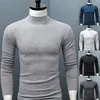 Mens Sweaters Plus Size Men Shirt Sweater Solid Color Half High Collar Casual Slim Long Sleeve Thicken Warm Tight for Men Clothes Inner Wear 220914