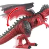 Animais ElectricRC 45 cm Dinosaur Spray Dragon Roar Walking Electric Control Remote Simulação Modelo Animal Kids Toys Crianças Presente de aniversário de meninos 220914