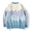 Heren Truien Harajuku Colorblock Gebreide Heren Streetwear Vintage Japanse Oversized Casual Losse Truien Unisex Herfst Tops 220913