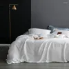 Bedding Sets Luxury 60S Silk Set Healthy Skin Beauty Duvet Cover Flat Sheet Pillowcase Bed