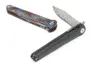 1Pcs M6671 Flipper Folding Knife VG10 Damascus Steel Blade Carbon Fiber Handle Ball Bearing Fast Open EDC Pocket Knives