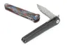 1st M6671 Flipper Folding Knife VG10 Damascus Steel Blade Carbon Fiber Handle Ball Bearing Fast Open EDC Pocket Knives