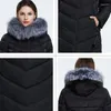 Damesgeul Lagen Ziai 2022 Winteraankomst Woman Jacket Parkas Natural Fur Collar Quality Vrouwen lange jas FR-2160