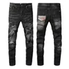 2021 Jeans pour hommes en détresse moto biker jean rock skinny slim trou déchiré lettre topqualité marque hip hop denim pantalon 856299u