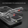 Custodie per telefoni anti-ingiallimento quadrate cristalline di lusso per iPhone 14 Pro Max Custodie per coque con paraurti morbido antiurto