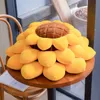 7pcs 40 cm Sonnenblume Plüsch Sitzkissen weiche Pflanzenkissen gefülltes Blumendekor für Heimbodenstuhl Sofa Kinder Geburtstag Geschenk