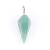 Natural Stone Pendants Beads Dangle Turquoises Opal Golden Sand Aventurine Amethysts Pyramid Reiki Chakra Amulet Jewelry BN351