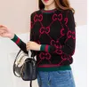Suéter feminino y2k pulôver solto redondo pescoço de manga longa colorblock malha malha coreana designer de moda top