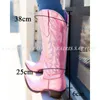 Bottes Cowboy Femmes Western Automne Hiver Rose Genou Haute Cowgirl Bout Pointu Broderie Grande Qualité Chaussures 220914