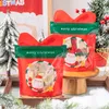 Christmas Candy Cookies Stand Up Ziplock Bag Gift Bags Foil Resealable Treat Bags for Party Favor Kids Presents Decor Package Supplies MJ0802