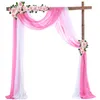 Party Decoration 2 Panels Wedding Arch Drapes 6 yards Chiffon Drapery achtergrondgordijnen voor feestjes plafondreceptie ceremonie pography