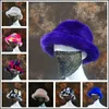 Stingy Brim Hats Fashion Autumn Winter Women Faux päls hink kanin kanindjockad mjuk varm man fiske mössa utomhus semester flicka 220913