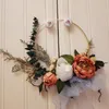 Decorative Flowers 10-40cm Metal Hoop Wreath Catcher Round Ring DIY Garland Crafts Wall Hanging Ornament Wedding Party Backdrop Decor