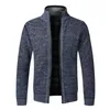 Heren Truien Herfst Winter Warm Vest Fleece Rits Jassen Slim Fit Gebreide Sweatercoat Dikke Trui Jas 220914