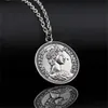 Commemorative coin necklace Queen Elizabeth II alloy pendant necklace