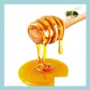 Inne naczynie obiadowe 8 cm Mini Natural Wooden Honey Stick Dippers Party Zaopatrzenie się łyżka słoika upuszcza dostawa 2021 Dom ogrodowy kuchnia dini dhkfl