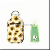 Party Favor 30 ML Hand Sanitizer Holder Neoprene Keychain Mini Bottle Er White Color Rec Shape Chapstick 24 Colors Drop Delivery 2021 Dhekp