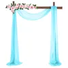 Party Decoration 2 Panels Wedding Arch Drapes 6 yards Chiffon Drapery achtergrondgordijnen voor feestjes plafondreceptie ceremonie pography