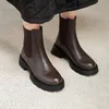 Botas s otoño/zapatos de invierno para mujeres tobillo de cuero de cuero