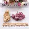 Faux Floral Greenery 6Pcs Fiore artificiale di alta qualità Bouquet di rose di seta per la decorazione domestica di nozze Fai da te Corona Scrapbook Scarpe e abbigliamento J220906