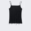 Débardeurs pour femmes Caraco modal pour femmes Été Couleur unie Slash Neck Sans manches Tops courts 2022 Tendance Slim All-Match Confortable Tank