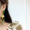 Dangle & Chandelier Retro Baroque Style Statement Green Crystal Tassel Drop Dangle Earrings For Women 2022 New Pendientes