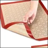 Baking Pastry Tools 42X29.5Cm Baking Mat Non-Stick Sile Pad Sheet Bakeware Pastry Tools Rolling Dough For Cake Cookie Aron Pads New Dhphp