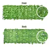 Dekoratif Çiçekler Yapay Yeşil Yaprak Ivy Çit UV Koruma Avlusu Roll Up Panel Hedge Duvarı Açık Mekan Gizlilik Bahçesi Arka Bahçesi