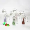 Hookahs 14 mm 18 mm szklane łapacze popiołu ze szklanymi miskami 45 90 stopni Ashcatcher Opona Percolators Water Bongs Oil Rigs