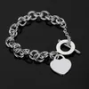 s925 Silver kärlek hänge halsband hjärta pärla armband designer kvinnor smycken gåva