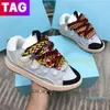 Curb Sneaker men Casual Shoes Luxury women Sneakers Leather Mesh Woven Lace-Up Shoes White Ivory Black Multi