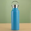 stainless steel sport water bottle with metal lid double wall keep warm drinking kettle outdoor gym cold bottles3454639
