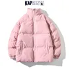 Mens Down Parkas Kapments Men Harajuku Solid Warm Puffer Jackt