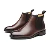 أحذية أول طبقة من أحذية البقر المصنوعة يدويًا خريف شتاء جديد مارتن جلود بريطانية تجمر الرجال تشيلسي هاي أعلى 220914
