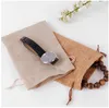 Gift Wrap Wholesale 100PCS/Drawstring linen bag jute wedding supplies birthday party candy gift packaging jewelry storage 220913