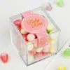 Gift Wrap 12st Acrylic Candy Box Goodie Väskor Clear Chocolate Plastic Wedding Party Favor Packing Box Pastor Container Jewelry Storage 220913