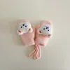 Guanti da dito per bambini 14Y Cartoon Bear Baby Mittens Guanti invernali per bambini caldi per bambina Guanti lavorati a maglia per bambini Toddler Thick Dentizione Mitten Handschoen 220914